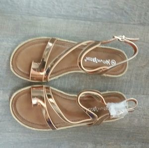 Festival Rose Gold Gladiator Sandals 8
